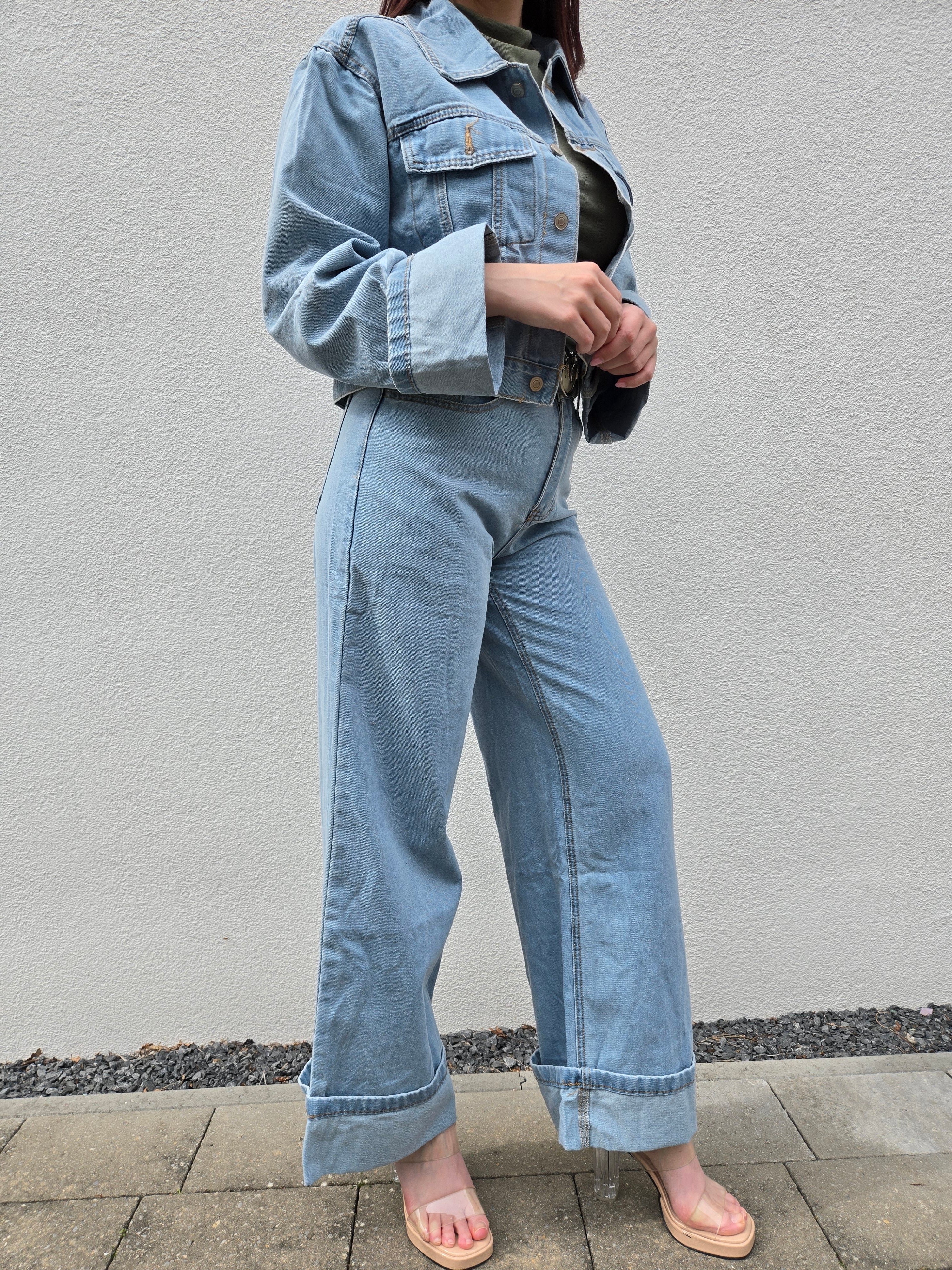 Jeans jacket & pants set