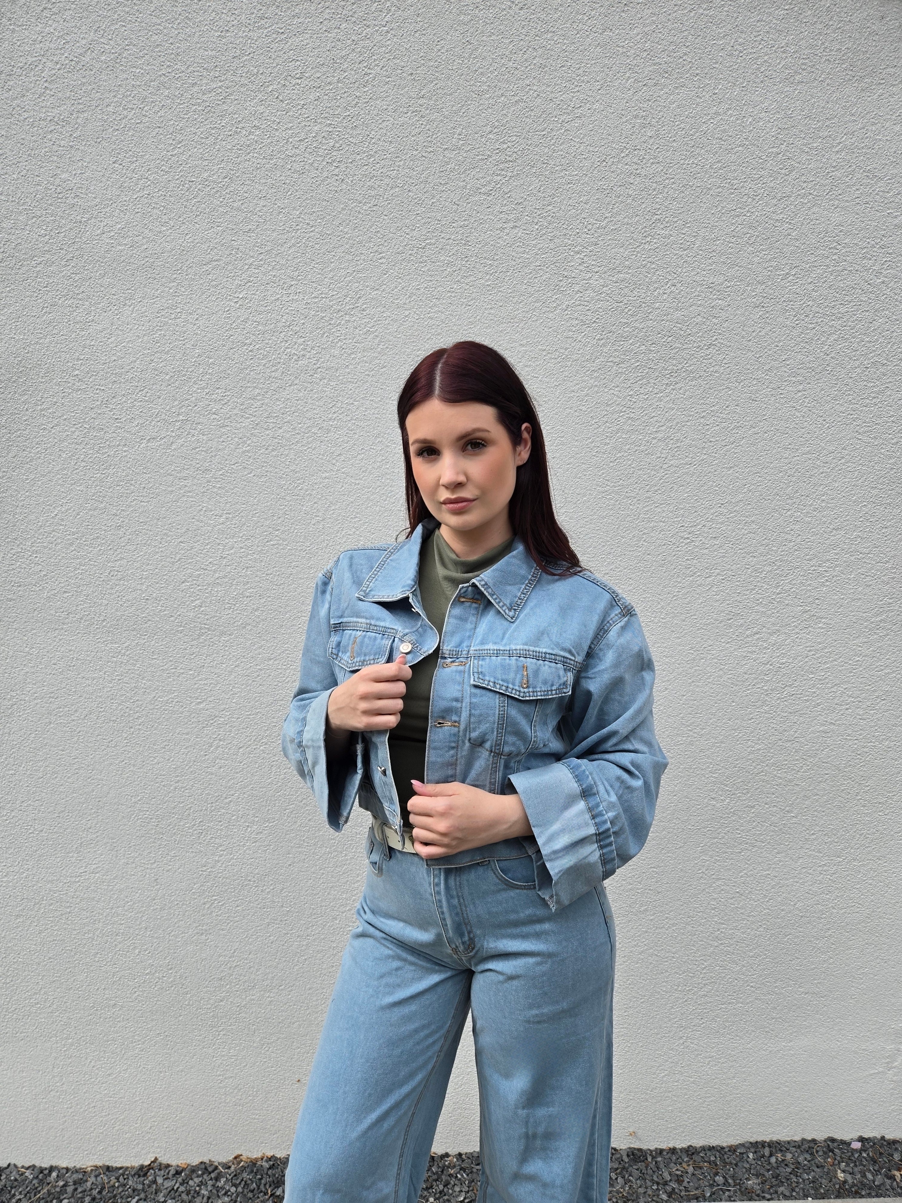 Jeans jacket & pants set
