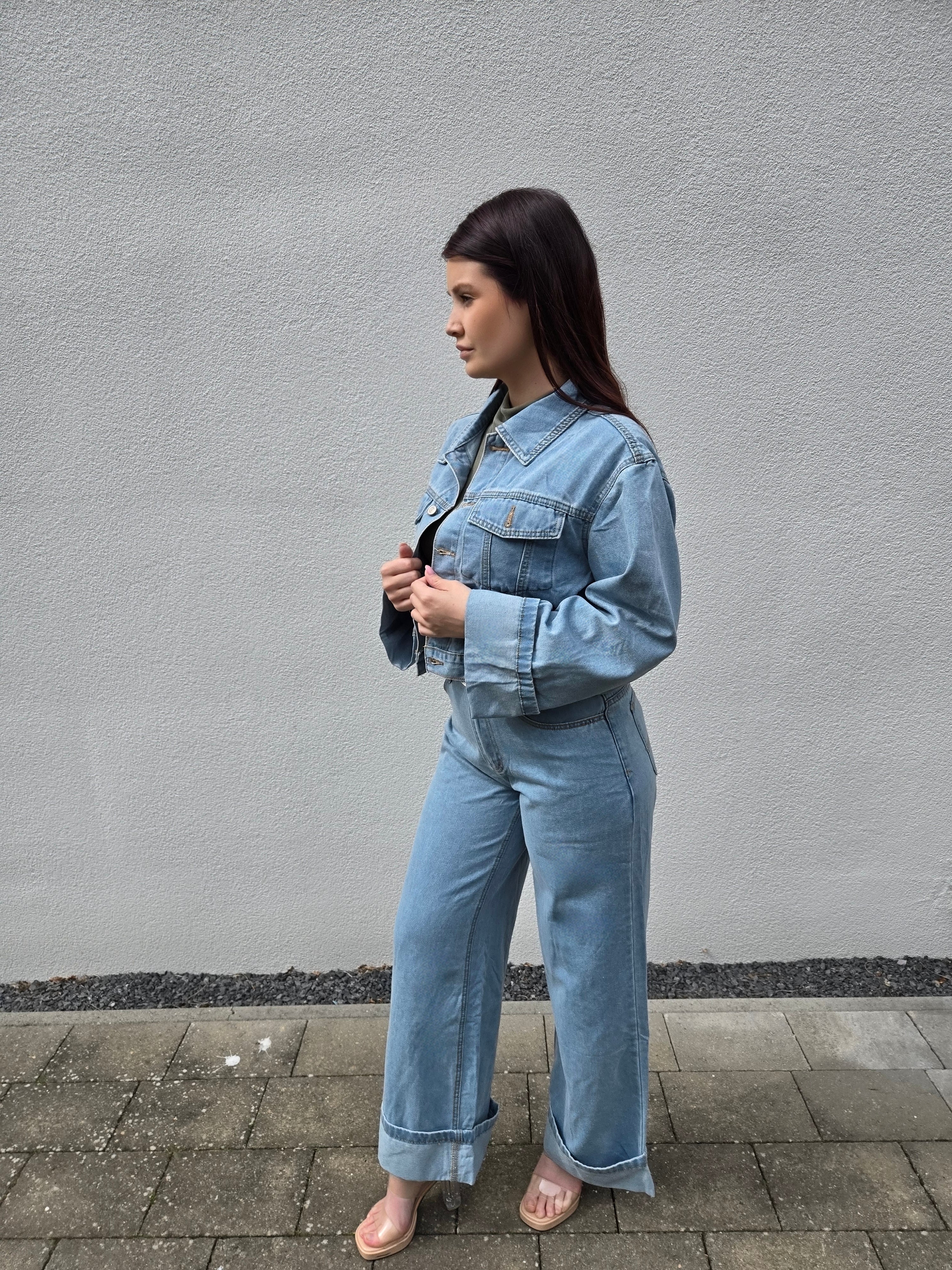 Jeans jacket & pants set