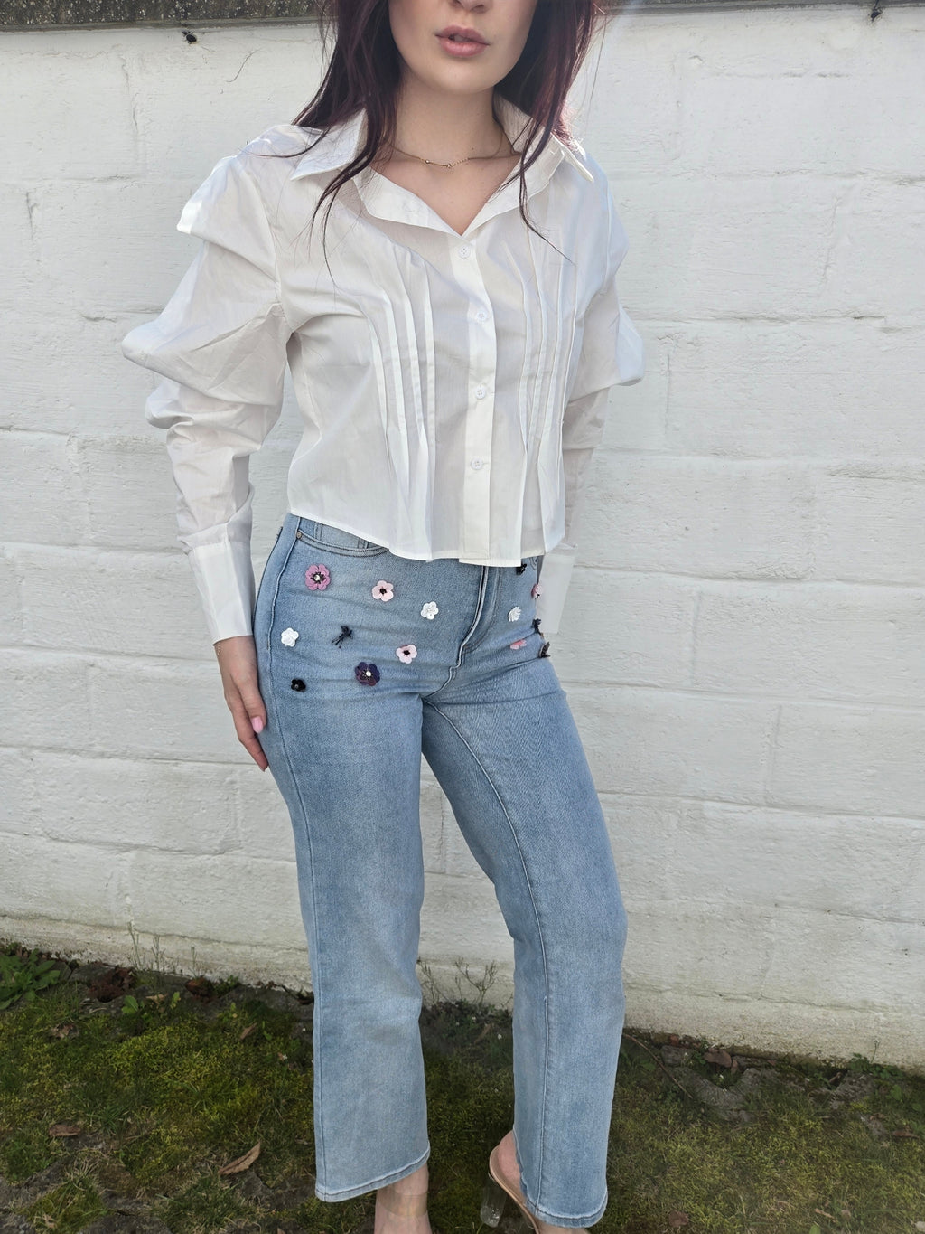 3D Flower jeans